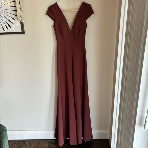 Jenny Yoo Women’s Bridesmaid long Dress Cara in cinnamon rose size 0. Read! - Picture 8 of 12